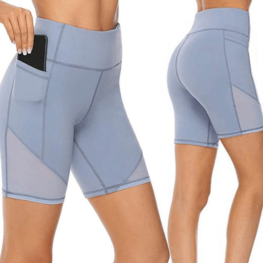 Plus Size Yoga Shorts Gym Fitness Shorts Quick-Drying Women High Waist Sport Shorts Soild Jogging Leggings Workout Tight 5XL - carsonsislandofhealth