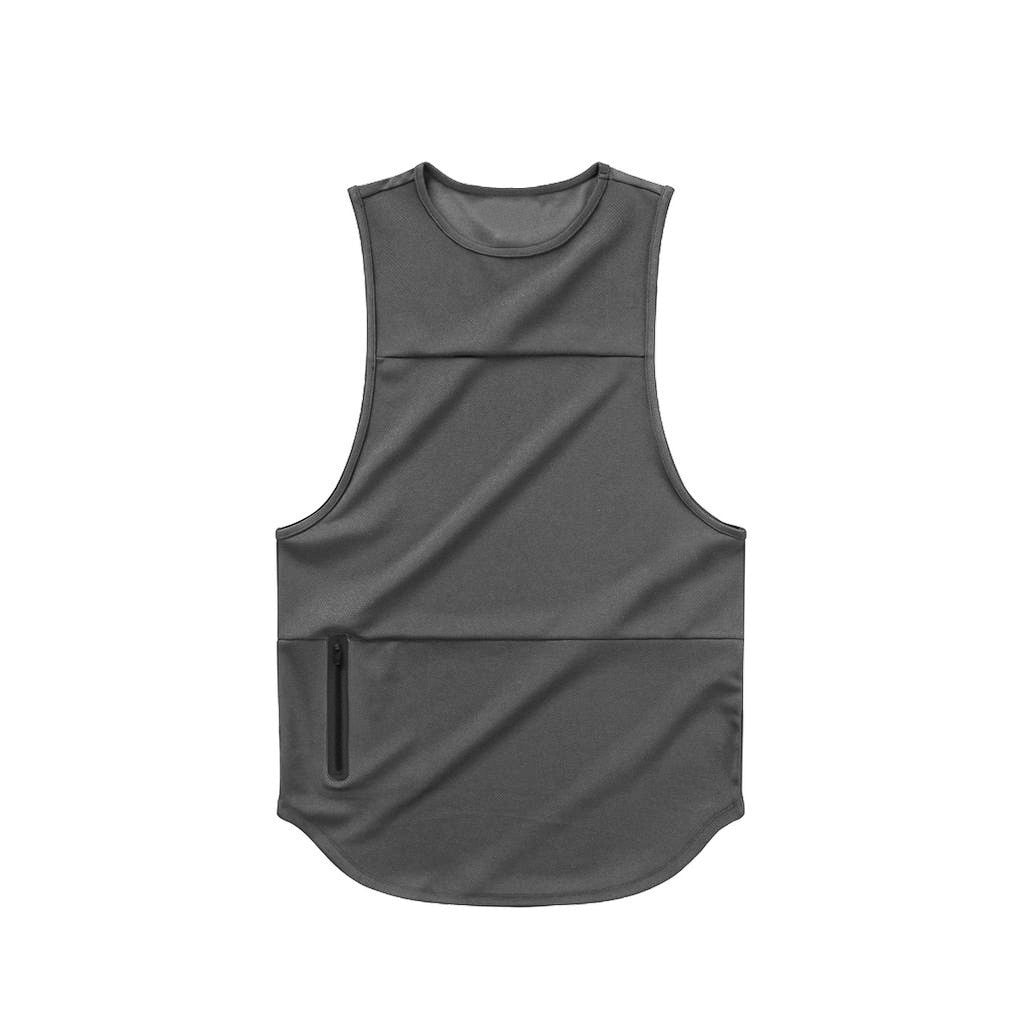 Male Casual Vest Tops Men& Sports Vest Summer Quick Drying Top Workout Gym Vest Sportswear - carsonsislandofhealth