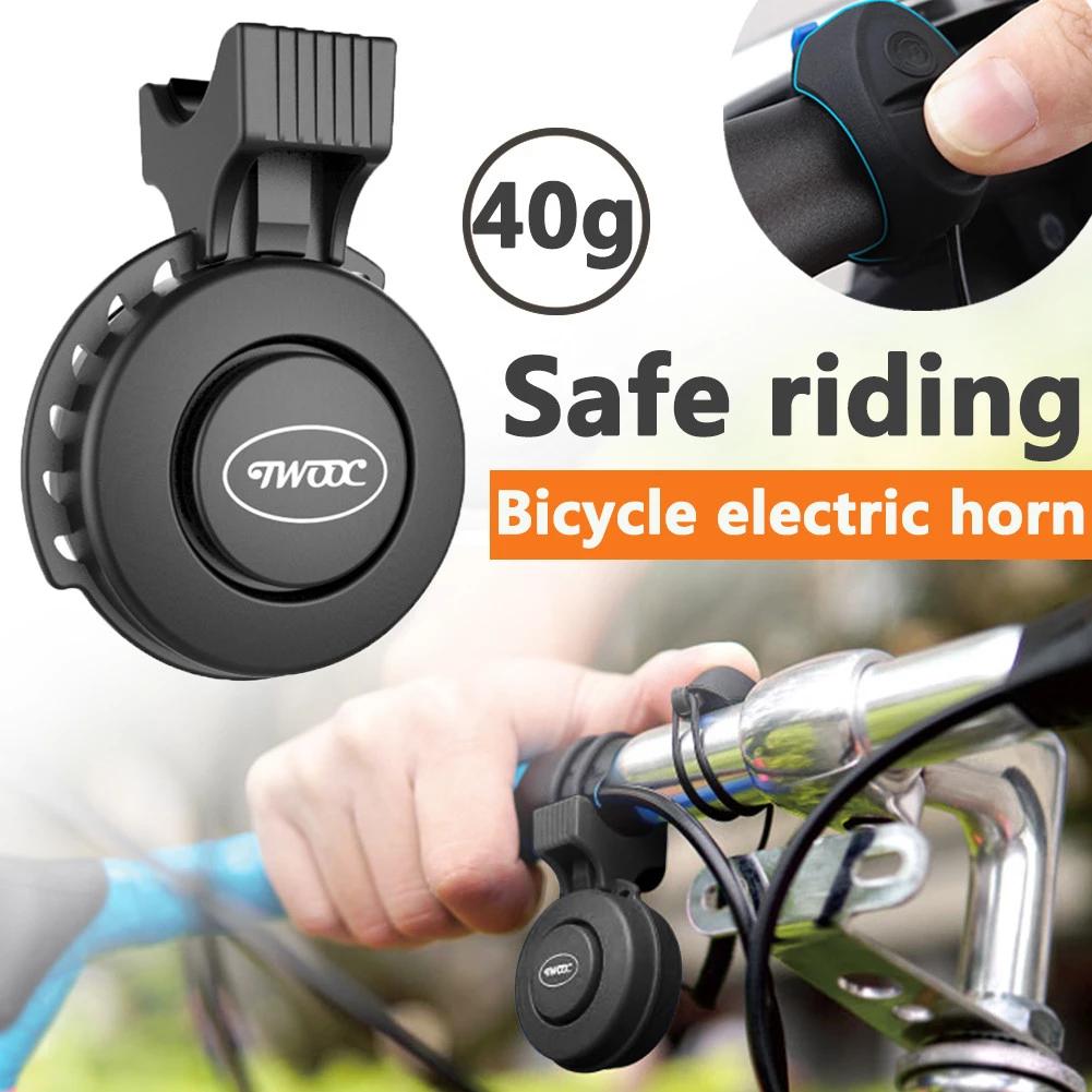Mountain Road Bicycle Bell Electronic Horn USB Rechargeable Cycling Handlebar Alarm Ring Bike Bell Bike Accessories - carsonsislandofhealth